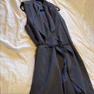 Grey Vince blazer sleeveless